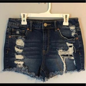 Ripped Jean Shorts